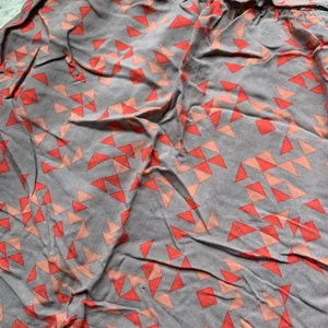 ⭐️Vintage Charlotte Russe Y2K Grey & Pink Geometric Print Ruffle Tube Maxi Dress thumbnail 2