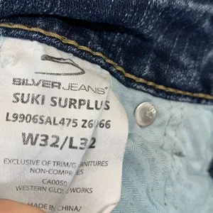 Silver Jeans Suki Surplus Thick Stitched Back Flap Pockets Boot Cut Jeans thumbnail 5