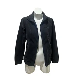 Columbia Women's Black Fleece Jacket Size M Full Zip Casual thumbnail 4