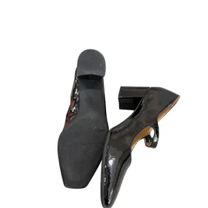 Naturalizer Warner-Mj Black Patent Mary Jane Block Heel Pumps Square Toe 9M thumbnail 4