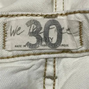 Free People We The Free Old West Slouchy White Wide Leg Baggy Denim Jeans Sz 30 thumbnail 4