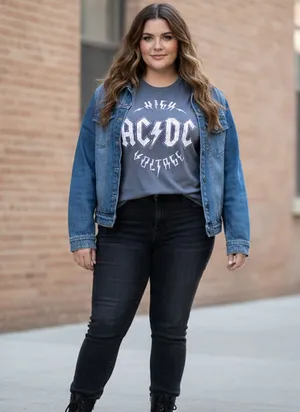 AC/DC High Voltage Graphic T-Shirt Medium Gray Vintage Style thumbnail 1