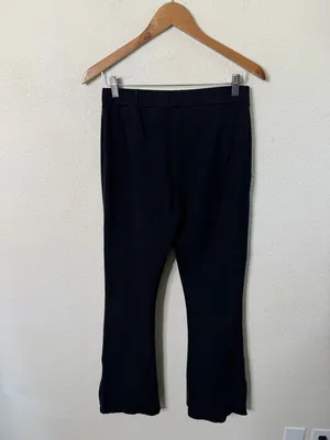 Frame Zip Cuff Flare Leg Pants in Noir Black Womens Size M thumbnail 4
