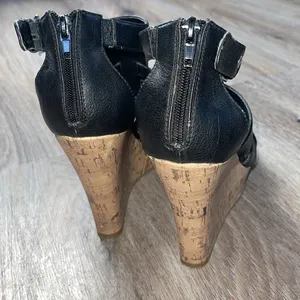 G by Guess Caged Wedge Sand Size 10 Medium thumbnail 6