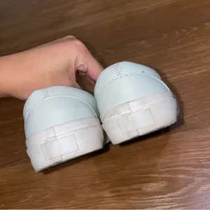 Vans off the wall lo mint green slip on shoes white sneakers womens thumbnail 5