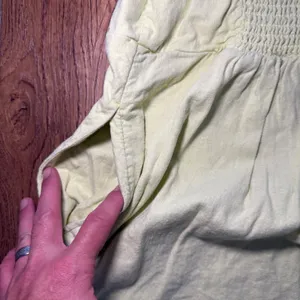 Old Navy Womens‎ Lime Green Linen Blend Smocked Back Mini Dress with Pockets L thumbnail 5