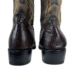 Circle G Boots Womens‎ 6.5 Brown Exotic Lizard Skin Leather Western Cowboy Boho thumbnail 6