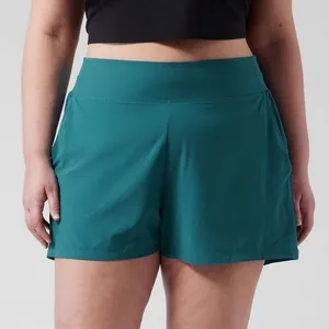 NWOT Athleta Brooklyn Short‎ Teal Green Size 18 Workout Gym Yoga Activewear thumbnail 1