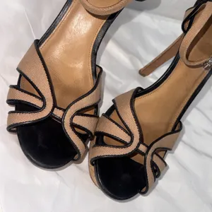 Coach Black Brown Platform Sexy Open Toe Strappy Dancer Stiletto Heel Sandal 10 thumbnail 16