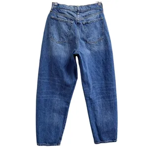Banana Republic Ultra High Rise Barrel Leg Jeans Womens 27 Blue Denim 100% Cotto thumbnail 2
