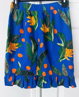 Farm Rio Tropical Print Ruched Ruffled Mini Skirt, Size XS thumbnail 10
