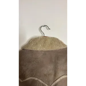 Guess Shearling Jacket Women's Tan Faux Fur Lined Suede Leather Coat Medium thumbnail 9