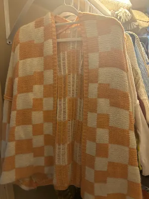 Checked Cardigan Shop Stevie Orange thumbnail 3