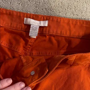 Chicos 0.5 orange pants small sz 6 thumbnail 4