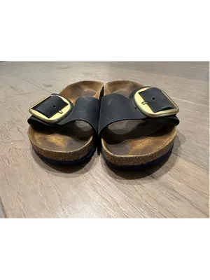 Birkenstock Madrid Big Gold Buckle Midnight Nubuck Nar - Navy - size 38 EU thumbnail 5