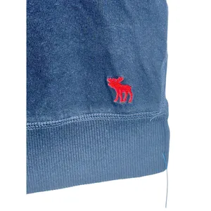 Abercrombie & Fitch Navy Blue Red Logo Crewneck Sweatshirt Vintage Womens Size S thumbnail 5