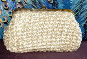 Vintage Elegant Cream Clutch Bag thumbnail 1