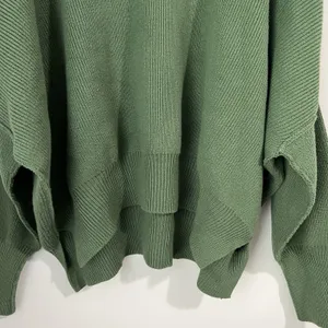 Free People Easy Street Tunic Sweater Size Small Sea Garden Green Oversized Boho thumbnail 4