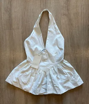 Zara halter neck flare top  thumbnail 1