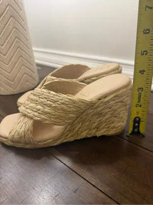 Beach by Matisse Raffia Crisscross Wedge Sandals size 6 thumbnail 6