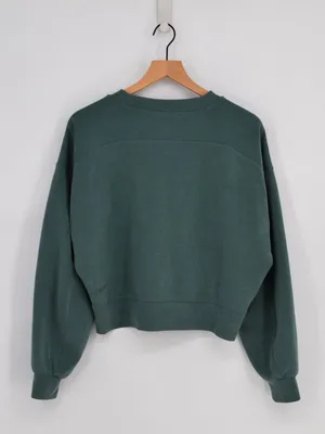 Lululemon Perfectly Oversized Cropped Crew Softstreme Sweatshirt Green Blue 6 thumbnail 3