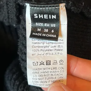 SHEIN Black Button-Up Knit Cardigan thumbnail 3