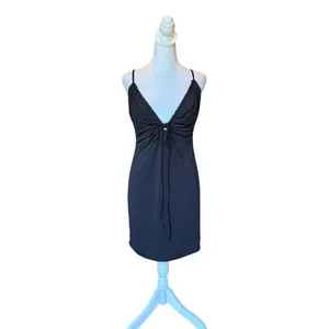 Abercrombie and Fitch Convertible Strappy Mini Dress Womens Large Black NEW thumbnail 3