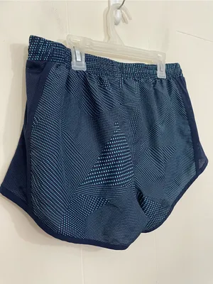 Under Armour Running Shorts Women’s Size M Navy Blue Pockets Brief Lined thumbnail 6