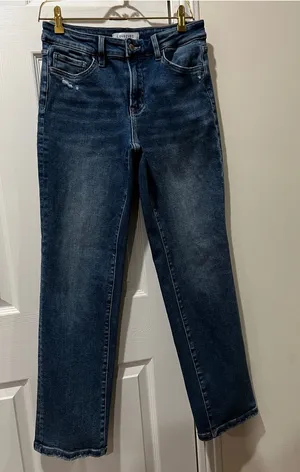 Lovervet By Vervet Mid Rise Full Length Straight Leg Jeans Size 28/7 Stretch thumbnail 1