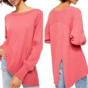 Free People Rose Amelia Thermal Top thumbnail 2