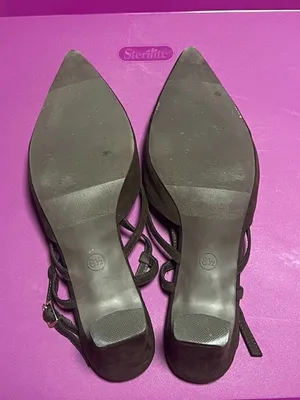 A New Day SZ 8.5 Espresso Brown Pointed Toe Heels Office Siren 90s Minimalist thumbnail 3