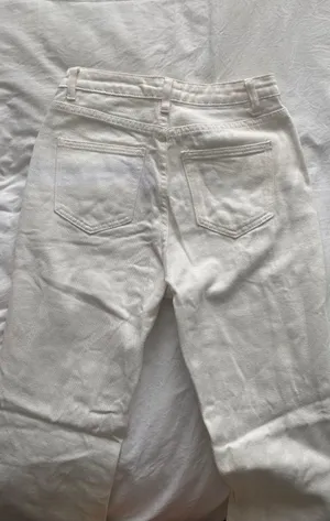 SheIn white flare jeans thumbnail 3