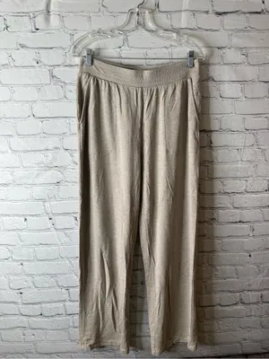 Soma Beige Crewneck Lightweight Long-Sleeve pajama set size medium thumbnail 5