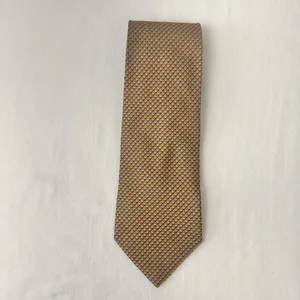 Ashton Rhodes Vintage Silk Tie Mens Gold Multicolor Geometric Necktie Office thumbnail 5