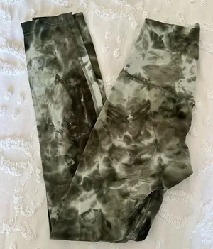 Lululemon align leggings green tie dye thumbnail 1