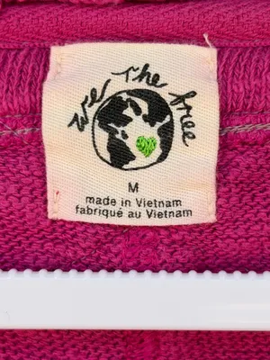 Free People We The Free Pink North Star T-Shirt Women’s M Oversized Raw Hem Boho thumbnail 6
