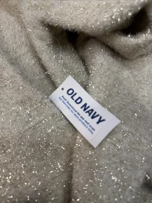 Old Navy NWT Cream Gold Textured Shine Crop Party Cardi Cardigan Sweater Small thumbnail 8