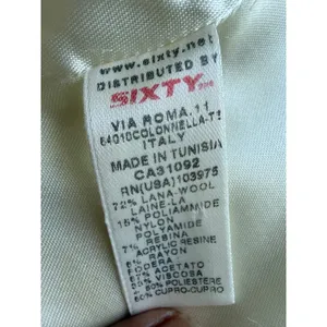 Miss Sixty Women Cream Wool Blend Textured Button Front Coat Jacket XS W792 4353 thumbnail 8