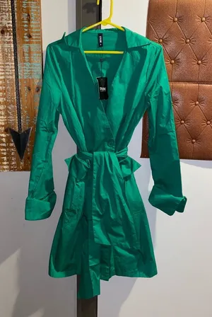 STYLEWE Vibrant Green Long Sleeve Dress coat thumbnail 1