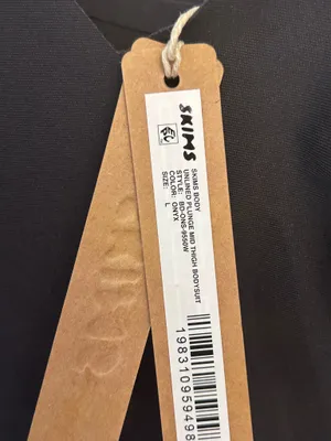 skims body unlined plunge mid thigh bodysuit onyx Large New wit tags thumbnail 7