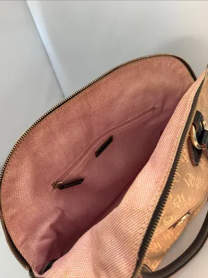 Dooney & Bourke Tan and Brown Logo Dome Satchel thumbnail 8