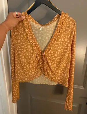 Free People Sheer Shirt thumbnail 1