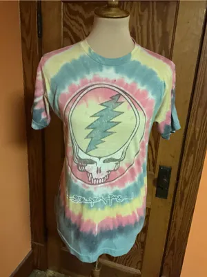 Liquid Blue Grateful Dead Steal Your Face Tie Dye T Shirt Reggae SYF Hippie thumbnail 7