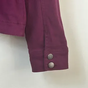 Charter Club Jean Shop Plum Purple Cotton Stretch Trucker Jacket Womens XL thumbnail 5