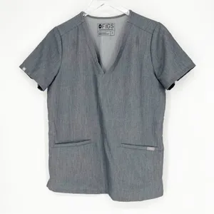 FIGS Casma Technical Collection Scrub Top Women's Size S Gray Healthcare Uniform thumbnail 2