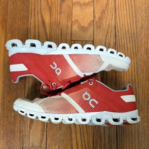 On Running Cloudflow Orange Rust White Sneakers Womens 9.5 Running‎ Shoes thumbnail 5