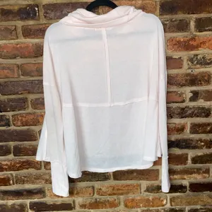 We The Free People Baby Pink Cozy Time Funnel Neck Top Women's Size XS thumbnail 9