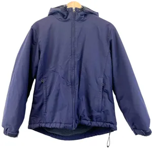 Lands' End Womens M Windbreaker Fleece Lined Jacket Full‎ Zip Hooded Purple thumbnail 1