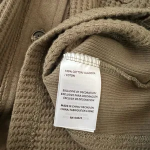 Waffle Knit Shacket Brown Size M thumbnail 4