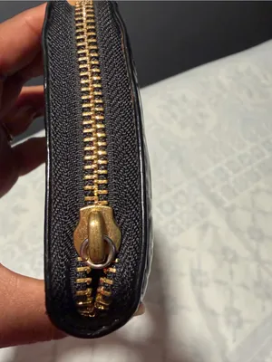 Tory Burch Black Patent Embossed Zip Around Wallet thumbnail 3